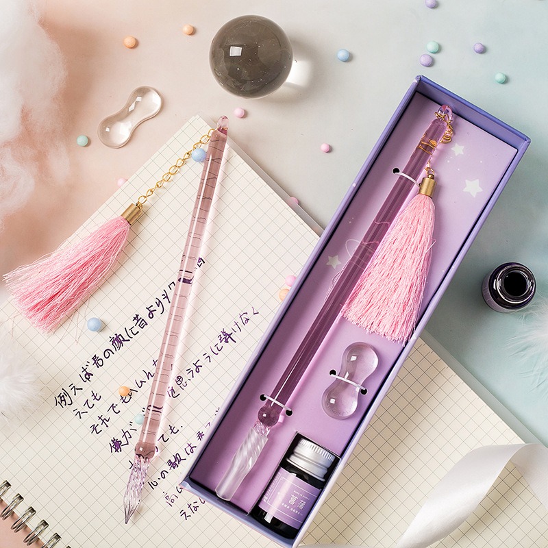 Glass Dip Pen Calligraphy Set  - Fountain Pen Ink 评论和价格
