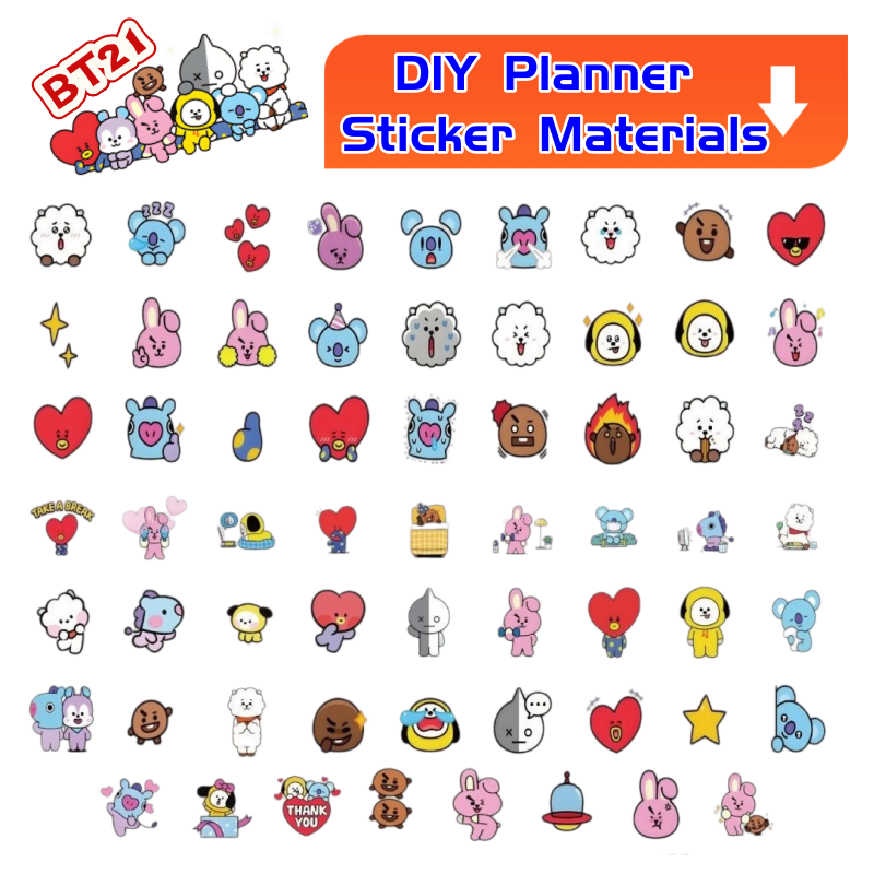 BT21 koya RJ tata Shooky Mang  - Memo Pad Sticky 评论和价格