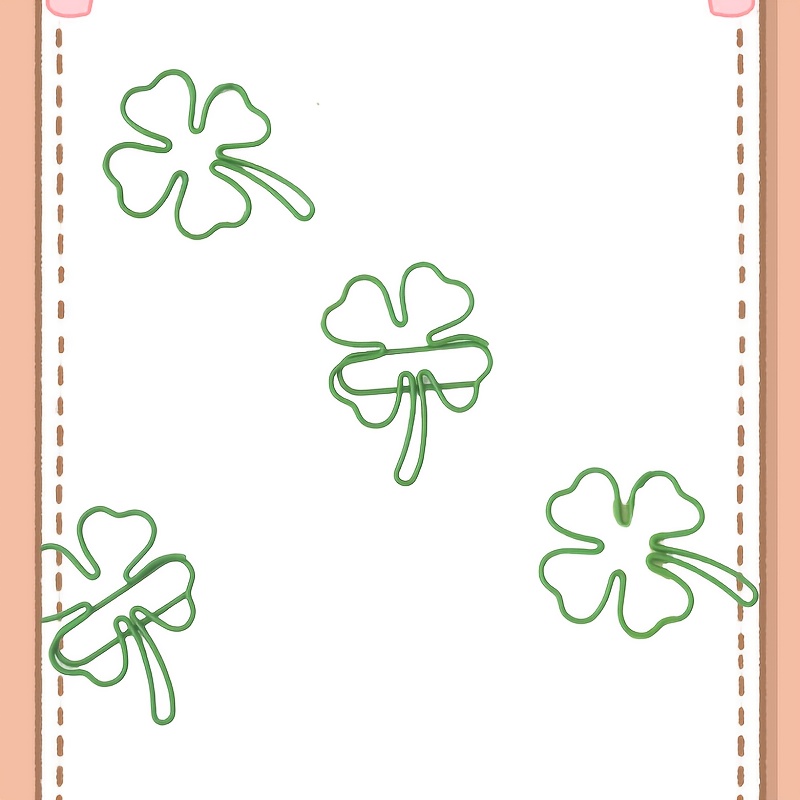 20/30/40pcs green four-leaf cl - Binder Clip Assorted 评论和价格