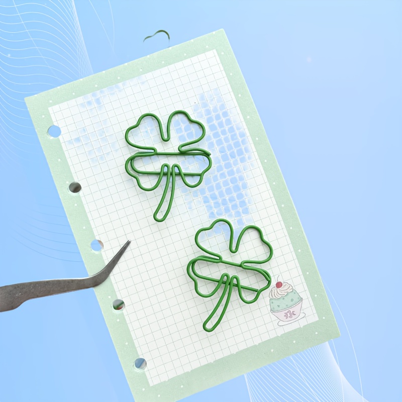 20/30/40pcs green four-leaf cl - Binder Clip Assorted 评论和价格