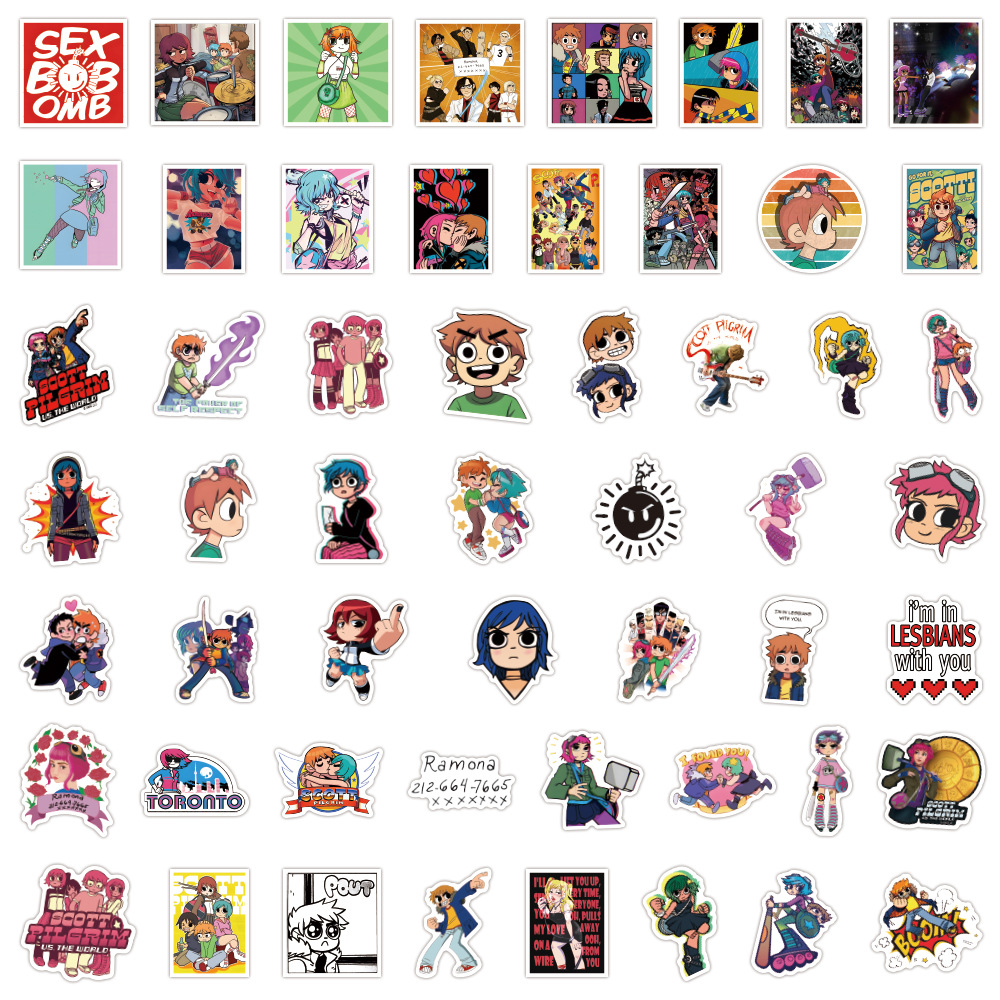55pcs Cute Scott Pilgrim stick - Memo Pad Sticky 评论和价格