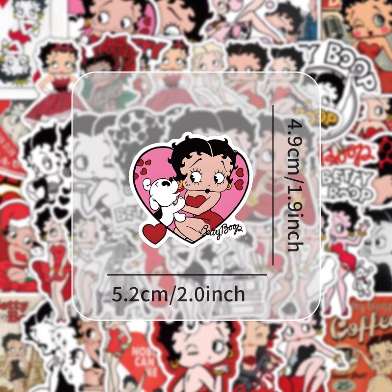 New 50PCS Betty Boop Sticker A - Memo Pad Sticky 评论和价格