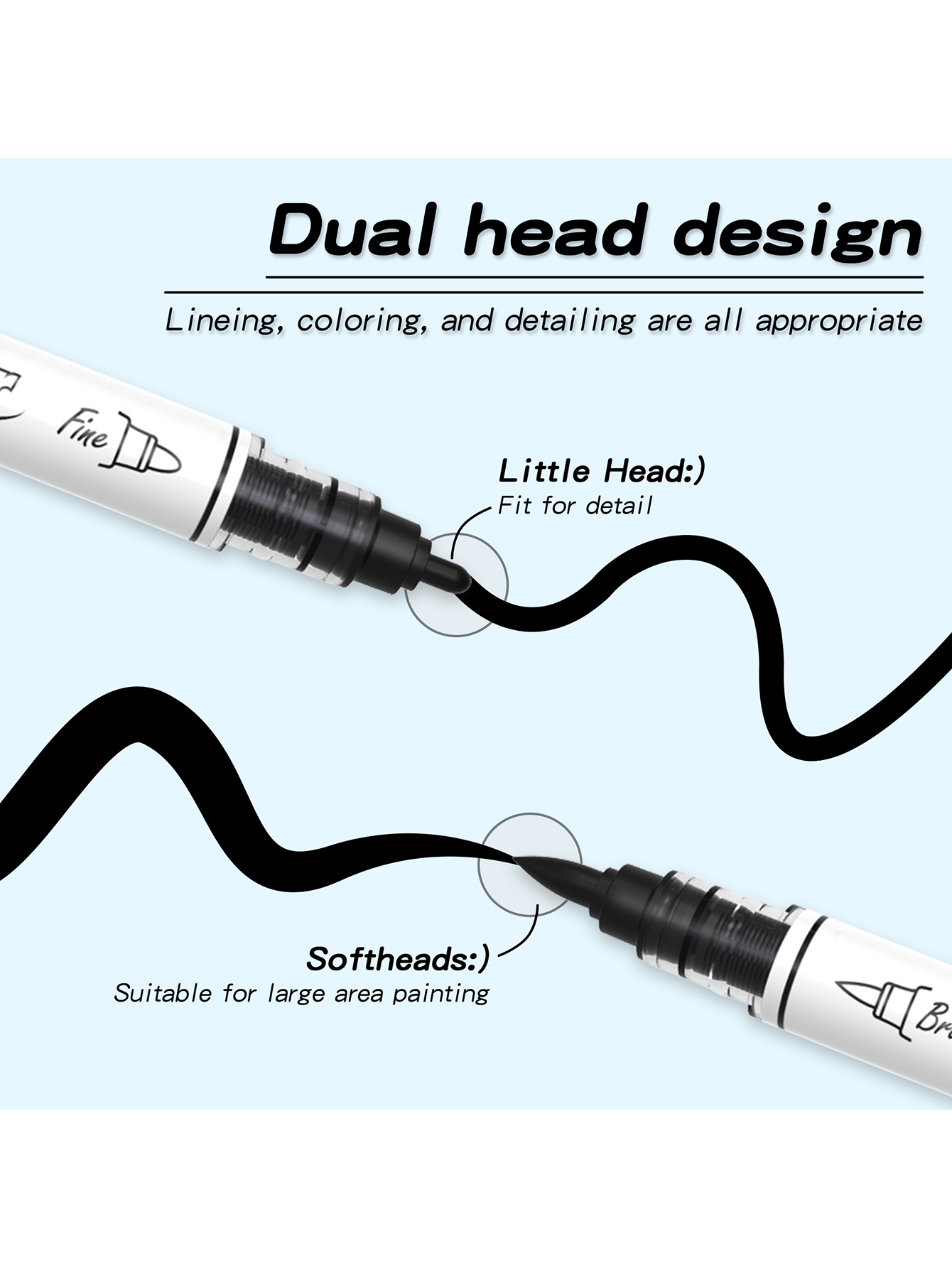 Black/White Large Capacity Dua - Whiteboard Marker Set 评论和价格