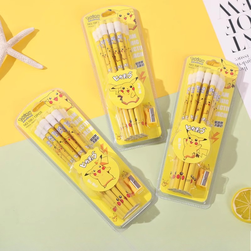 12pcs pokemon pencil with Eras - Office Supply Office Stationery Items 评论和价格