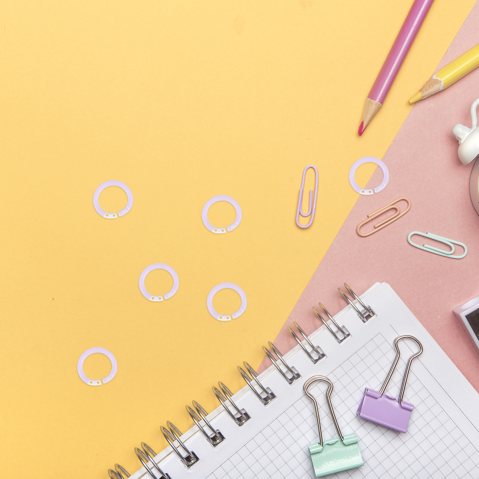 200Pcs Plastic Loose Leaf Bind - Binder Clip Assorted 评论和价格